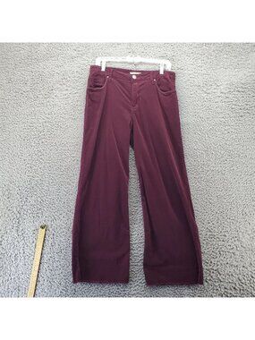 Kut From The Kloth Jeans Womens Size 8 Burgundy Corduroy Wide Leg *Read*